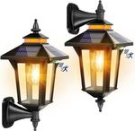 COLBOR Solar Lights Outdoor Vintage Solar Wall Lantern for Yard Garden Patio