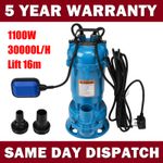 HEAVY DUTY SUBMERSIBLE FLOOD POND WASTE CESSPIT SUMP SEWAGE DIRTY WATER PUMP 16M