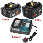 18Volt 5A 6.0A 9A BL1860 LED Battery Charger for Makita LXT BL1850 BL1840 BL1830
