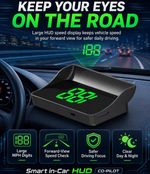 Smart in-Car Hud Co-Pilot Navigation USB Car Windshield BDS Speedometer