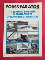 Forss-Parators  A leading Swedish Manufacturer of Road-Train Products, 1970's