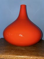 Vintage teardrop-shaped white inside Orange outside Glass Pendant Shade