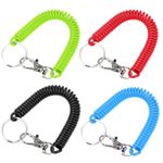 Fishing Lanyards w/ Clip Safety Ropes Secure Retractable Coiled Tether Tools