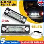 2x LED Licence Number Plate Light For VW Passat Golf T5 Jetta Touran Caddy MK3
