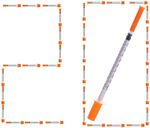 20 pack 1ml 0.31x8mm Plastic Multiple Uses Measuring Tools,Dispensing orange
