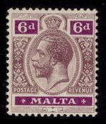MALTA GV SG80, 6d dull & bright purple, M MINT. Cat £11.