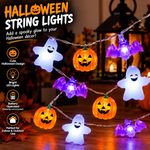 Halloween LED String Lights Ghost Pumpkin Bat 2M 3M Outdoor Indoor Decor UK