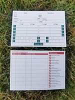 Rugby Referee Score Cards Cautions & Dismissals Match Notes – Double Sided