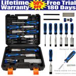 Wood Chisel Set 10 Pieces Woodworking Tools Sharpening Stone with Storage Box