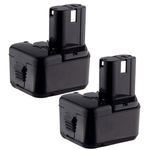 2x Battery 12v NI-MH Replaces for Hitachi eb1212s eb1214l eb1214s eb1220bl 4.8Ah