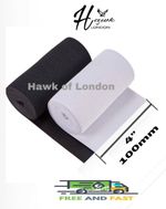 100MM TOP QUALITY BLACK/WHITE FLAT WOVEN ELASTIC BANDS SEWING VARIOUS LENGTHS
