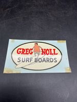 Vintage Greg Noll Surf Boards Original Surfing Decal Longboard California