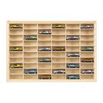 60 Grids Wooden Toy Car Display Case for 1/64 Car Model Matchbox Model Diecast