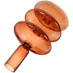 Stable Brown Glass Candle Holder for Decor Reusable Candle Centerpiece