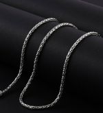 handmade 2.5 mm byzantine bali wheat chain necklace in 925 sterling silver