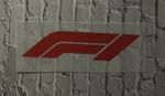 F1  Logo Decals Vinyl Sticker  Red Size 11.5 X 2.7 Cm 
