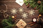 Christmas Personalised Snowflake Place Name Setting Christmas Table Decor