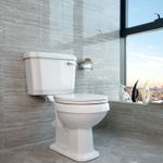Bathroom Traditional Victorian Style Close Coupled Toilet Ceramic WC Cistern Pan