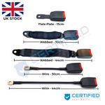 Seat Belt Buckle Receiver Replacement Universal Fitting E9 Rated - UK STOCK