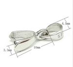 UK STOCK 925 SOLID Sterling Silver Pinch Bail SIZE MEDIUM For Pendant