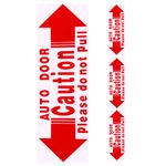 PVC Durable Car Door Stickers 4Pcs Red Reflective Car Warning Decals