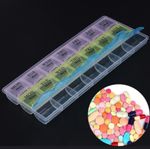 Weekly Pill Box Daily Organiser Medicine Tablet Storage Dispenser 3 Times, 7 Day