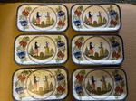 Vintage French Tray Massilly, Henriot Quimper faience Lot x 6 Various Condition