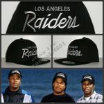 LA Los Angeles Raiders Script Black Snapback Cap Hat NWA EAZY E