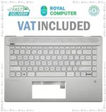 HP Pavilion 14-CE Series Replacement Silver Palmrest UK Layout Keyboard