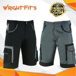 Mens Cargo Combat Work Shorts Black Grey Heavy Duty Multi Pockets Working Shorts