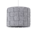 Grey Felt Weave Ceiling Light Shade Modern 25cm Easy Fit Drum Lampshade Home