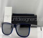 Saint Laurent SL 116/K 003 Blue Square Sunglasses Silver Mirror 58mm Large NEW