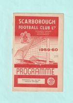 1959/60 SUPPLEMENTARY CUP : SCARBOROUGH v FRICKLEY COLLIERY 9TH SEPTEMBER 1959