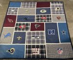 Pottery Barn PB Teen NFL Football Team Logos Full Queen Quilt Comforter