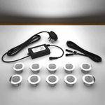 10 x 45mm LED Lights Deck/Decking/Plinth/Kickboard/Recessed/Kitchen - WHITE