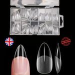 120PCS Press On Nail Tips Full Cover Gel Extensions Almond Coffin Stiletto Squar