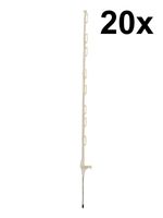 20x 5ft (160cm) Electric Fence White Poly Posts fence Stakes tape rope