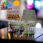 Vitrail Iridescent Chandelier Cut Glass Crystals Parts Beads Lamp Light Parts 