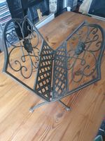 Folding, Antique Brass magazine rack, beautiful elegant example.