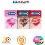 Durex Extra Thin Flavoured Condoms, 10 each (Bubblegum + Chocolate + Strawberry)