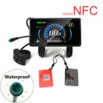 E-bike 24V-72V 4inch Color LCD Display Power Speed Meter PAS Gear Control w/NFC