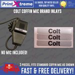 COLT cb radio COFFIN MIC INLAY STICKER Decal self adhesive NO MIC INCLUDED!