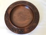 VINTAGE FRENCH WOODEN BREAD BOWL 'GIVE US OUR DAILY BREAD' DIAMETER 31.5CM