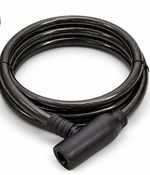 Black Keyed Cable Bike Lock 1000mm x 10mm Portable Steel/Plastic Security
