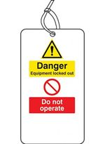55071 Lockout Tag, Danger Equipment Locked Out Do Not Operate, 80 Mm X 150 Mm (P
