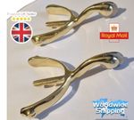 Swan Neck Spurs Solid Brass Metal" Pair " British Army, Military Boots.