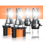 4PCS H7+H15 Super White Led Headlight Bulbs Replace High Low Beam Set UK