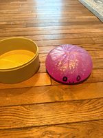 Jumbo squishy dumpling purple glitter