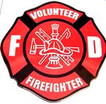 A Large U.S.A. Volunteer Fire Department Firefighter Self-Adhesive Vinyl Decal