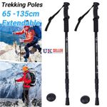 16~32" Telescopic Anti-Shock Extendable Trekking Pole Hiking Walking Camping UK